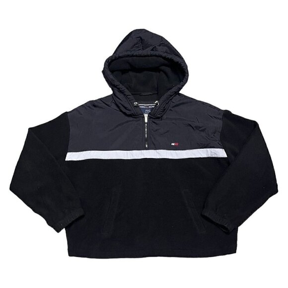 Vintage Y2K Tommy Hilfiger Fleece Reflective Windbreaker Designer Jacket - Picture 3 of 6